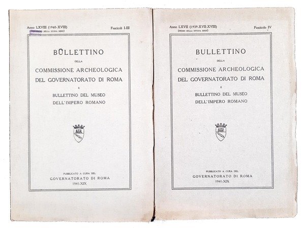 Bullettino della commissione archeologica del Governatorato di Roma e bullettino …