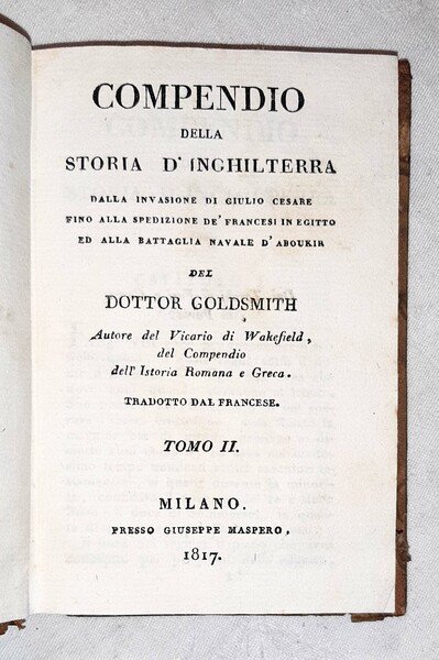 Compendio della storia d'Inghilterra dalla invasione di Giulio Cesare fino …