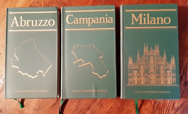 Lotto di 3 volumi su Abruzzo, Campania, Milano.
