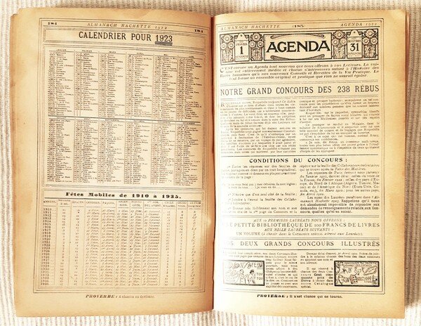 Almanach Hachette 1922, Petite Encyclopédie Populaire de la Vie pratique. …