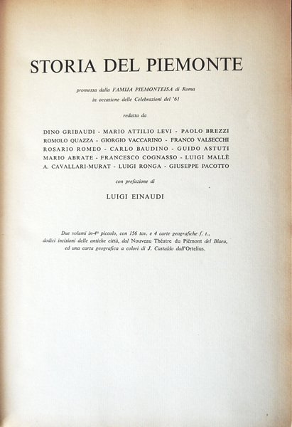 Storia del Piemonte - Promosso dalla famija piemonteisa di Roma …