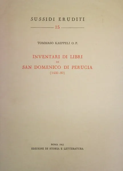Inventario di libri di San Domenico di Perugia (1430-80).