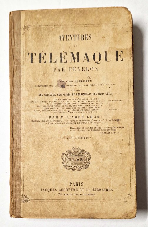 Aventures de Telemaque par Fenelon - Edition classique reimprimee sur …