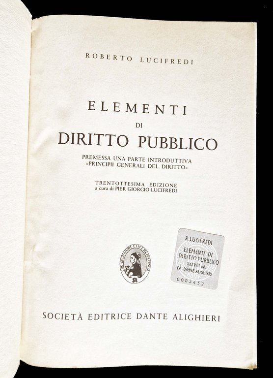 Elementi di diritto pubblico, premessa una parte introduttiva 'Principii generali … | Immagine Gallery 2