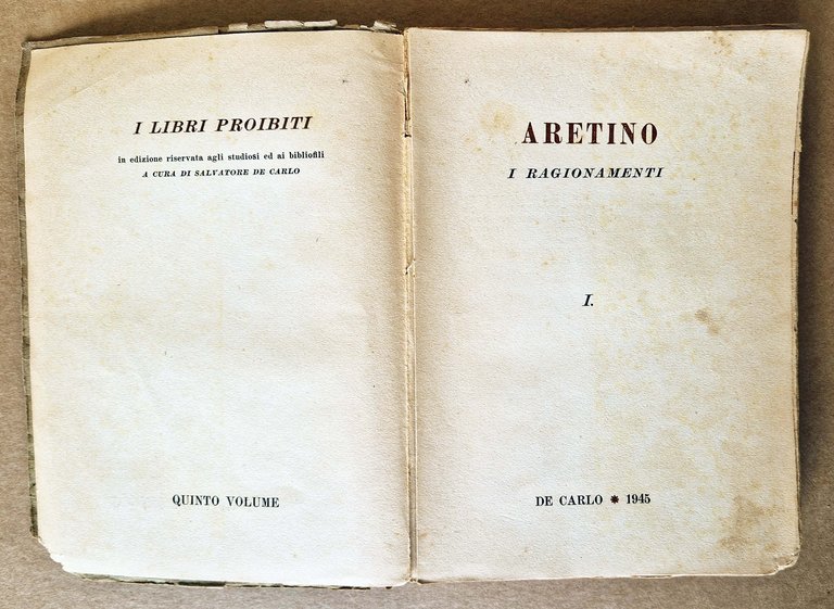I ragionamenti. Vol. I.