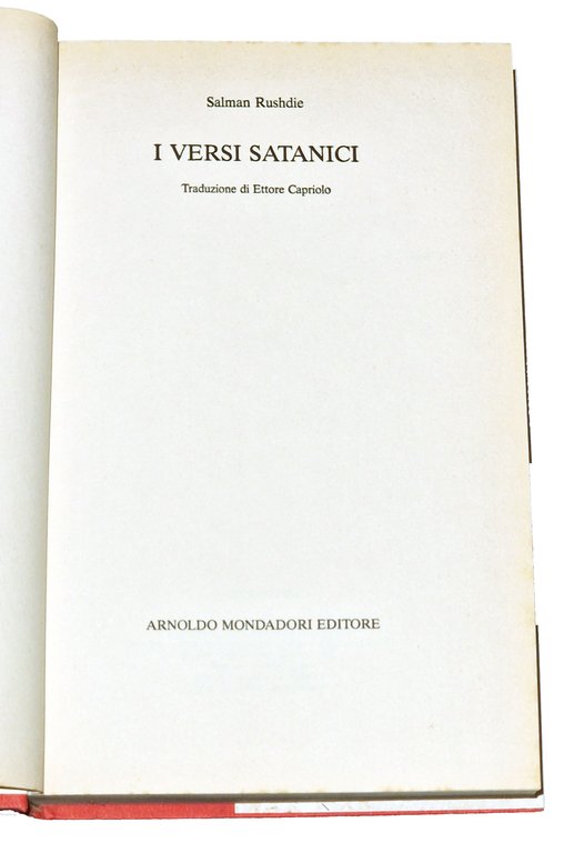 I versi satanici. Traduzione di Ettore Capriolo. | Immagine Gallery 2