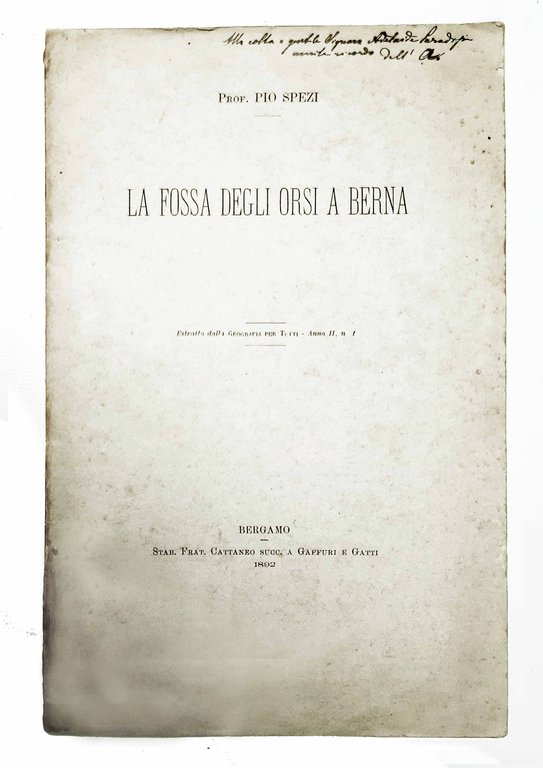 La fossa degli orsi a Berna - Estratto dalla Geografia …