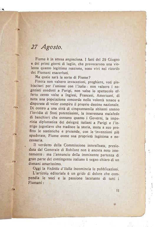 La passione di Fiume: diari, cronache, documenti.