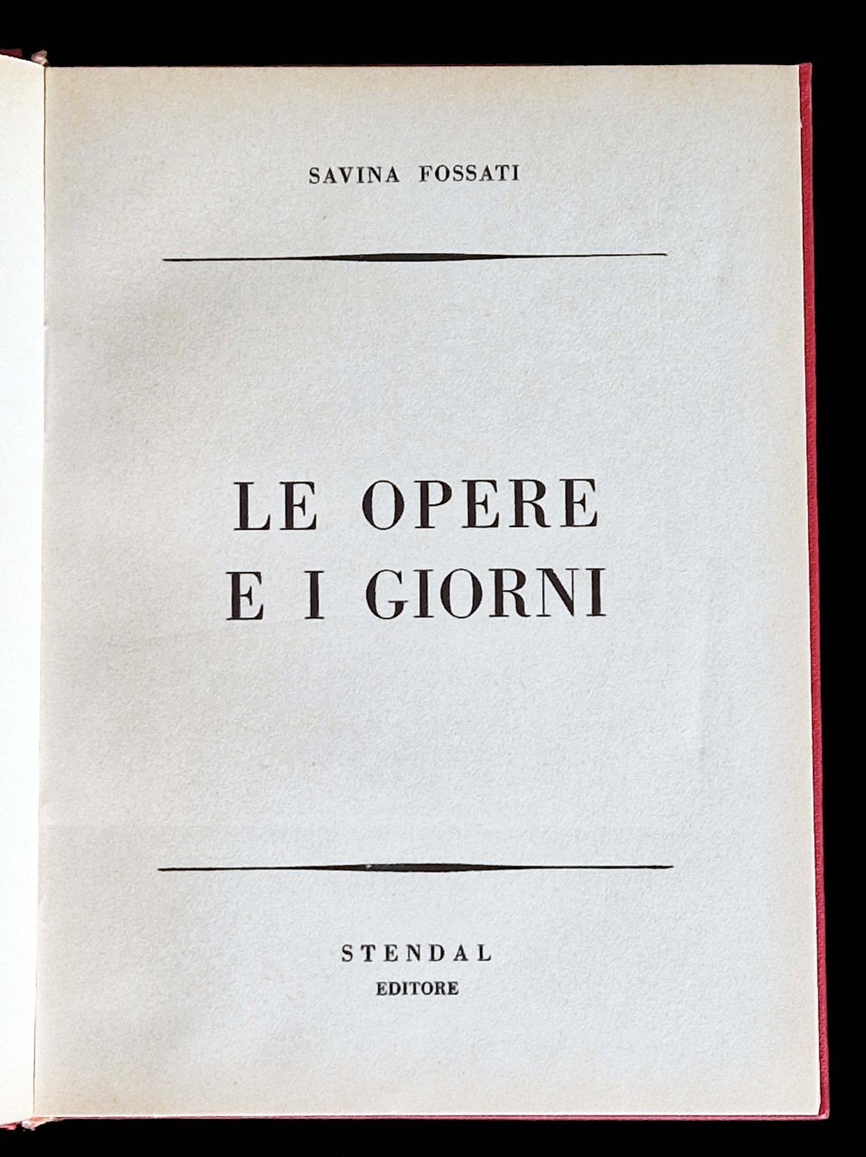 Le opere e i giorni. | Immagine principale