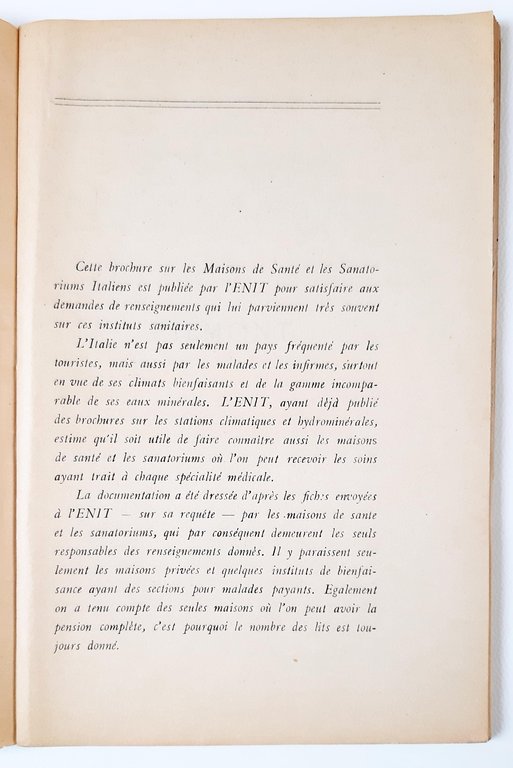 Maisons de santé et sanatoriums en Italie