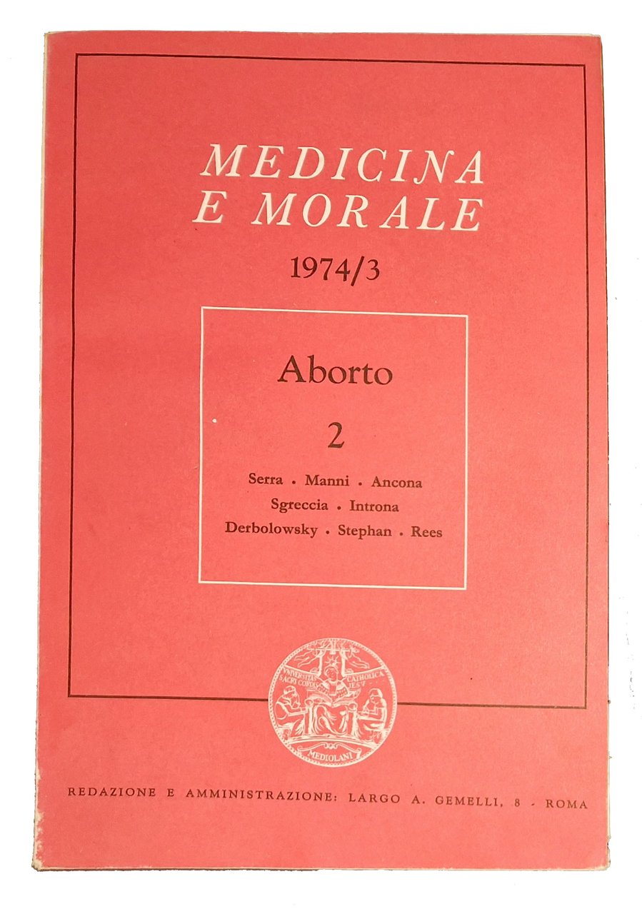Medicina e morale 1974/3. Aborto 2 | Immagine principale