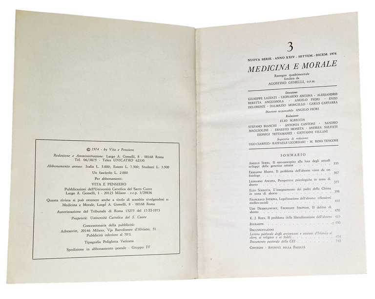 Medicina e morale 1974/3. Aborto 2 | Immagine Gallery 3