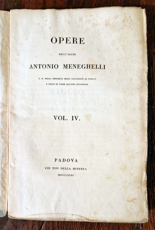 Opere dell'Abate Antonio Meneghelli, P. O. nella Imp. Regia Università … | Immagine Gallery 10