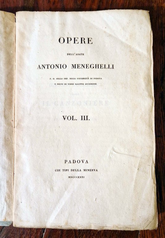 Opere dell'Abate Antonio Meneghelli, P. O. nella Imp. Regia Università … | Immagine Gallery 8