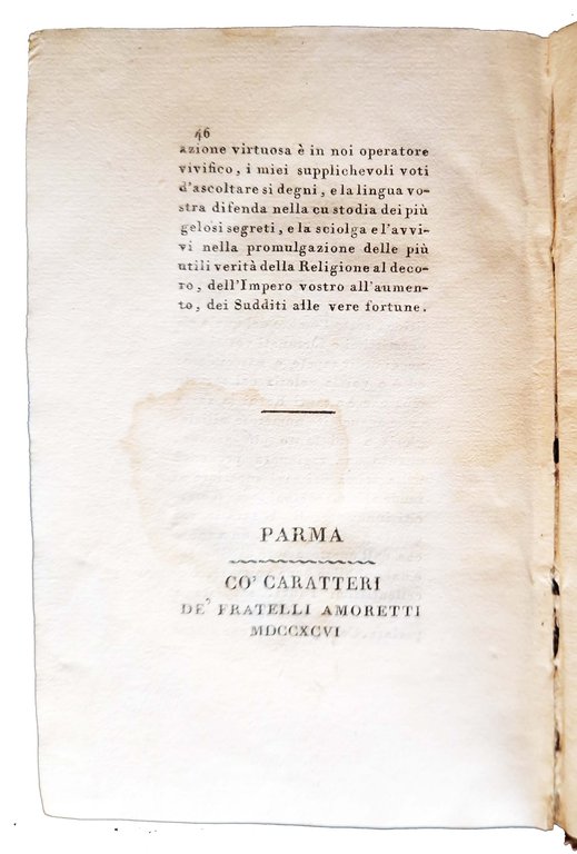 Orazioni funebri e Discorso sul segreto politico. Opere di monsignor …