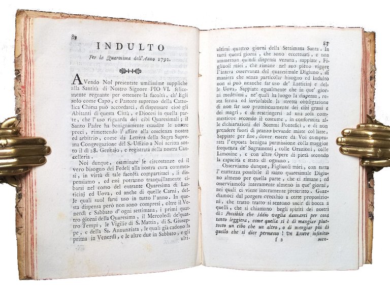 Orazioni omelie pastorali editti e indulti dell'Illmo, e Rmo Monsignor …