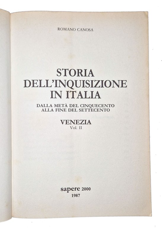 Storia dell'inquisizione in Italia dalla metà del cinquecento alla fine … | Immagine Gallery 5
