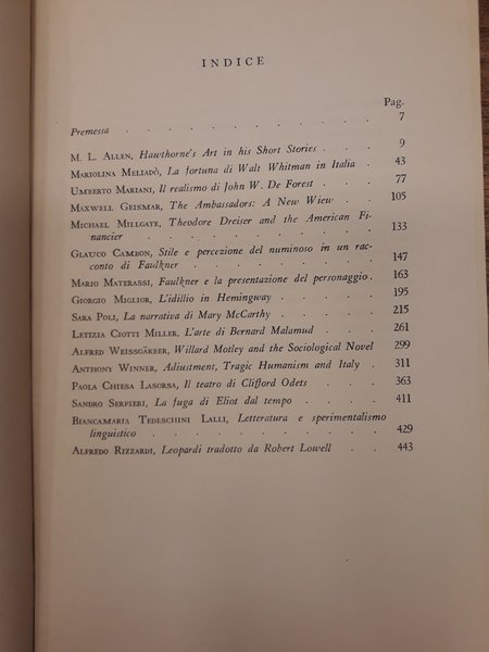 STUDI AMERICANI 7 - RIVISTA ANNUALE DEDICATA ALLE LETTERE E …