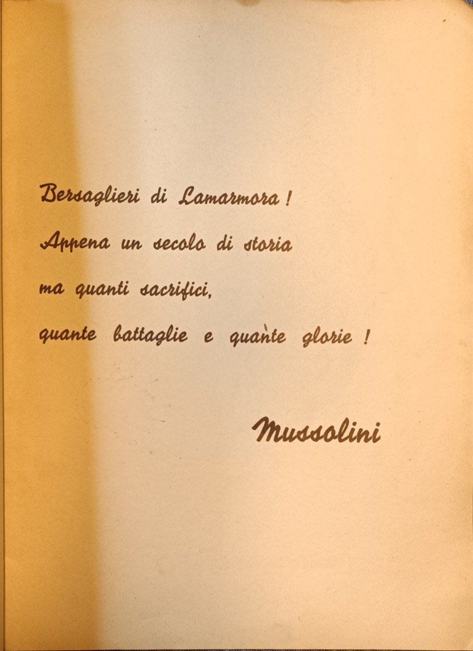 Bersaglieri di Lamarmora! Appena un secolo di storia ma quanti …