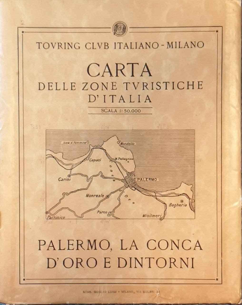 Carta delle zone turistiche d'italia. Palermo, la conca d'oro e …