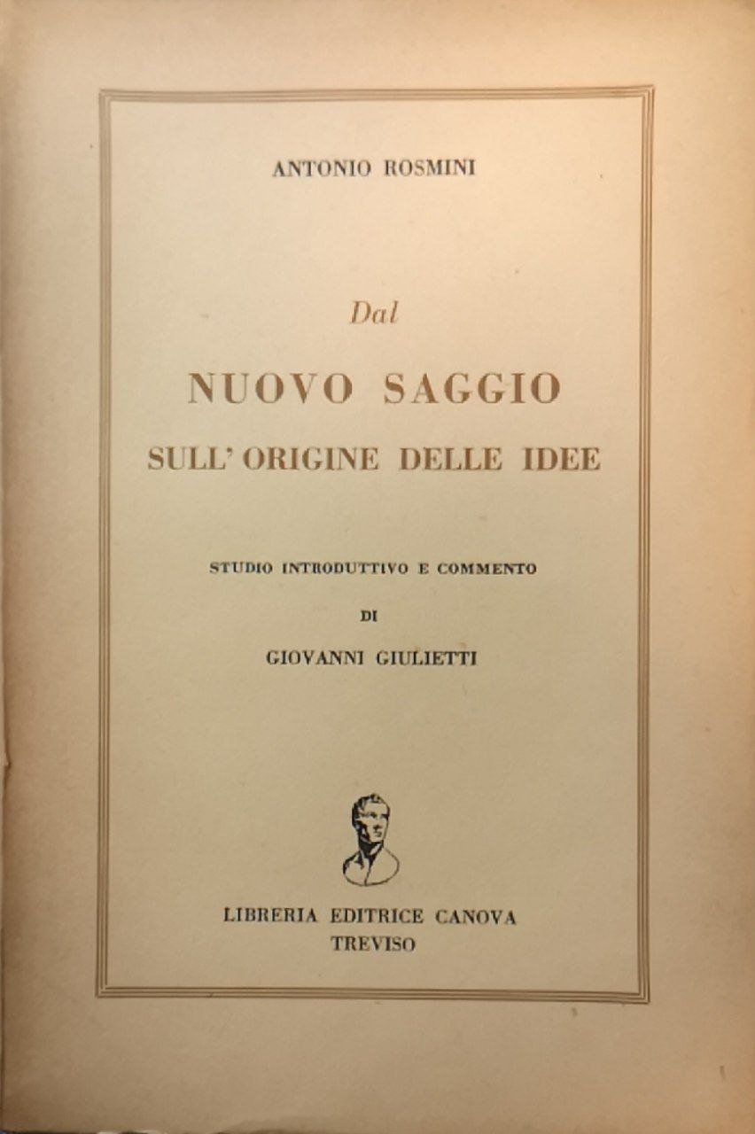 Dal Nuovo saggio sull'origine delle idee