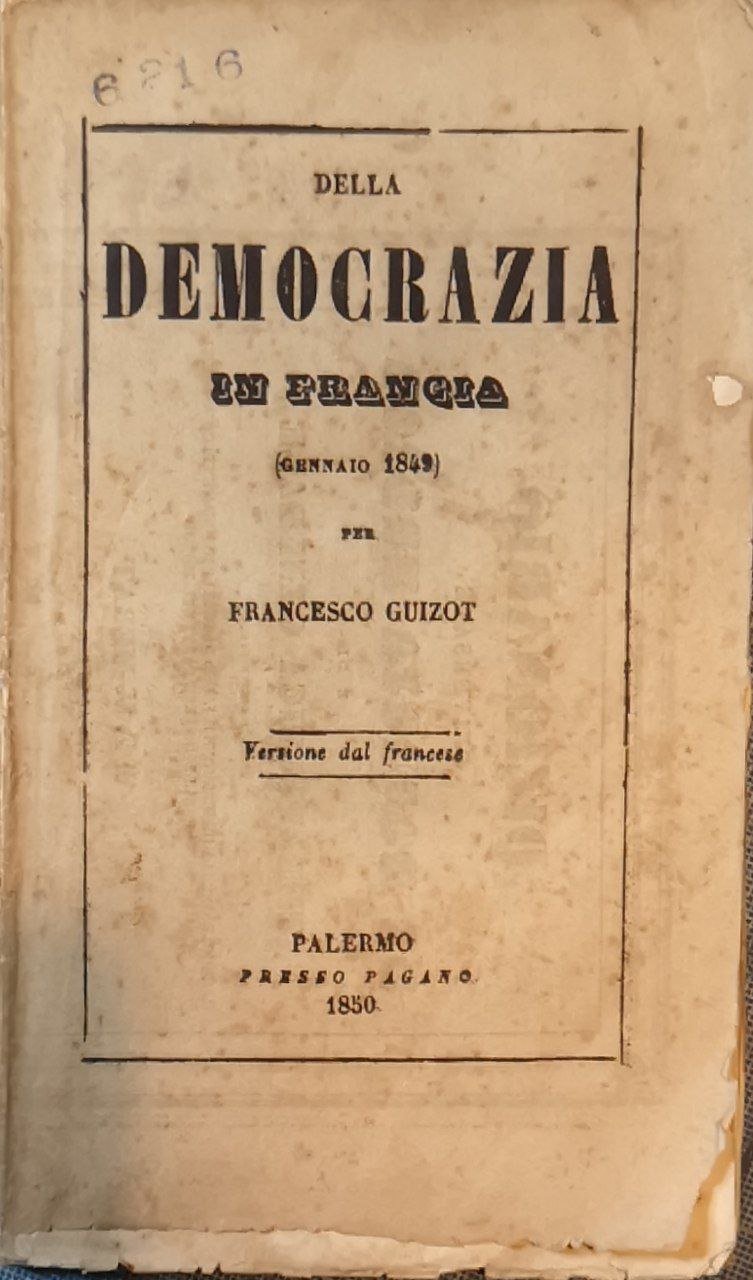 Della democrazia in Francia (gennaio 1849)