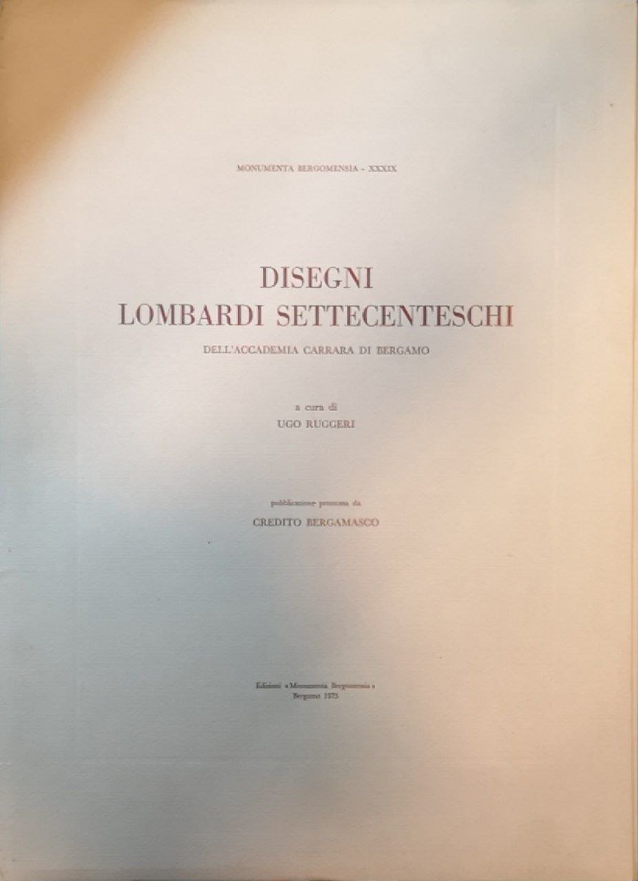 Disegni lombardi settecenteschi dell'Accademia Carrara di Bergamo | Immagine principale
