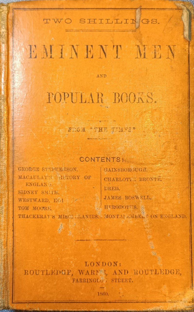 Eminent men and popular books: from "The Times"
