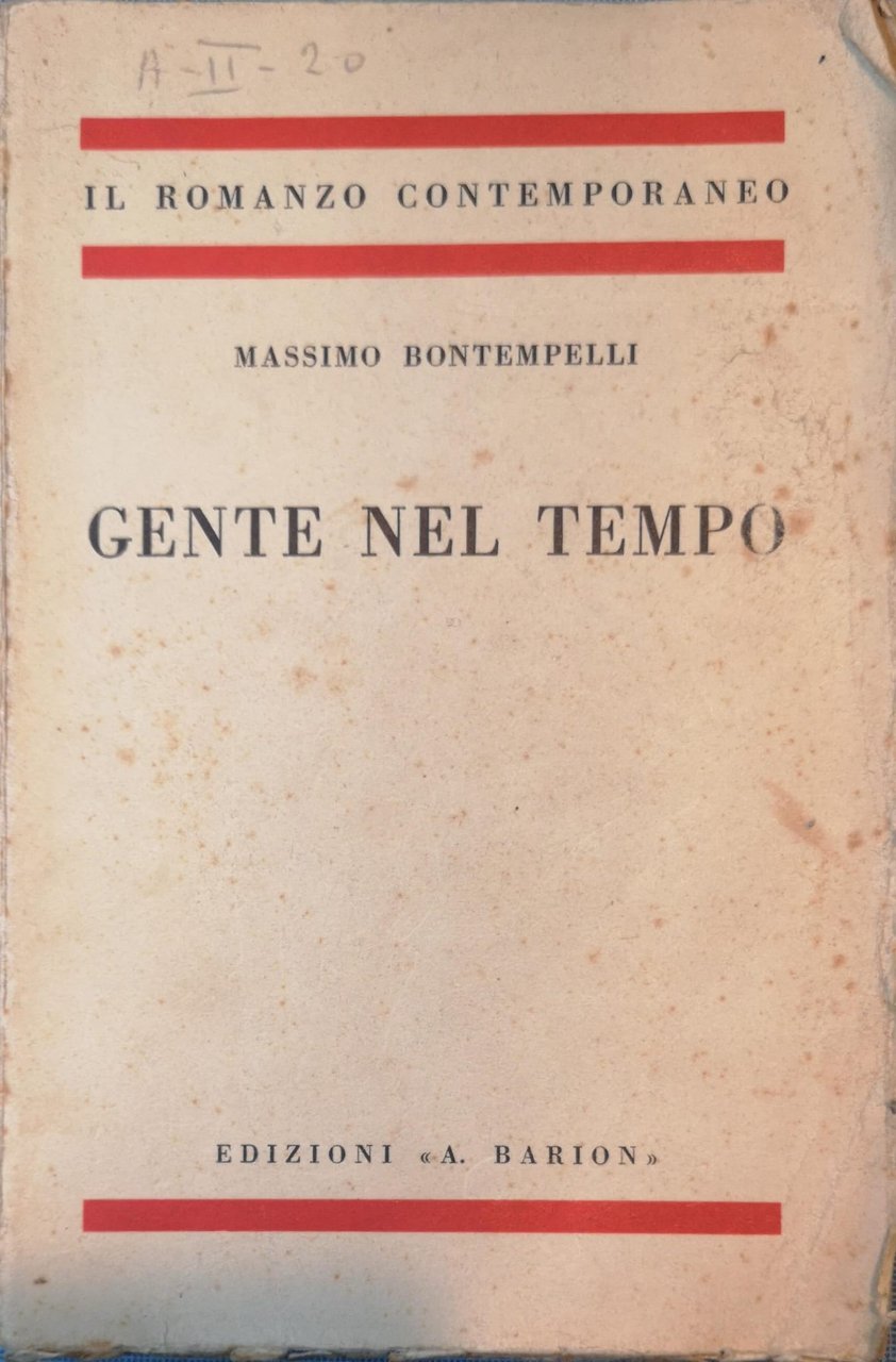 Gente nel tempo: romanzo