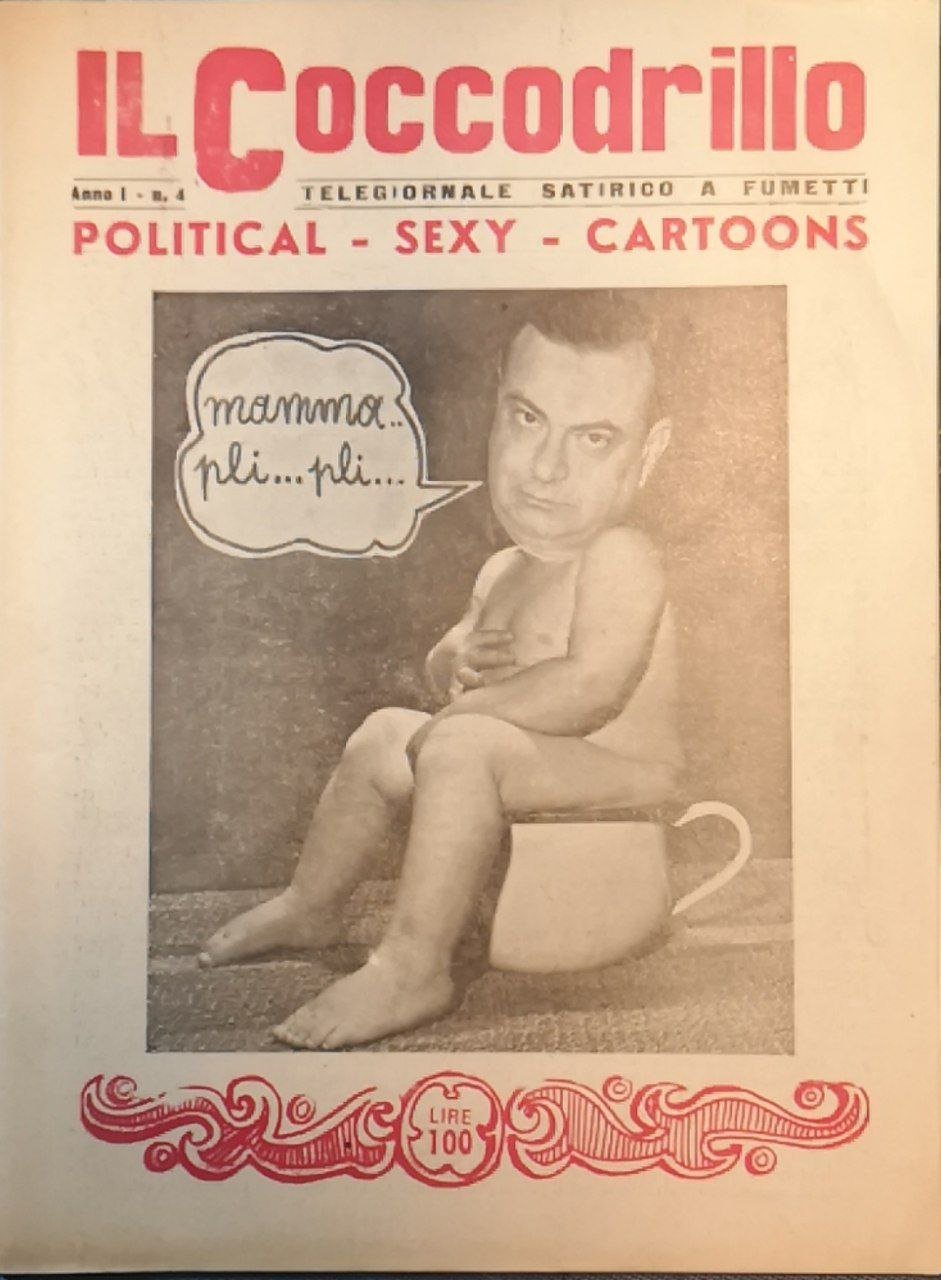 Il coccodrillo: telegiornale satirico a fumetti. Anno I, N.4