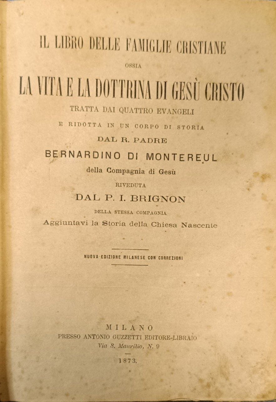 Il libro delle famiglie cristiane, ossia La vita e la … | Immagine principale