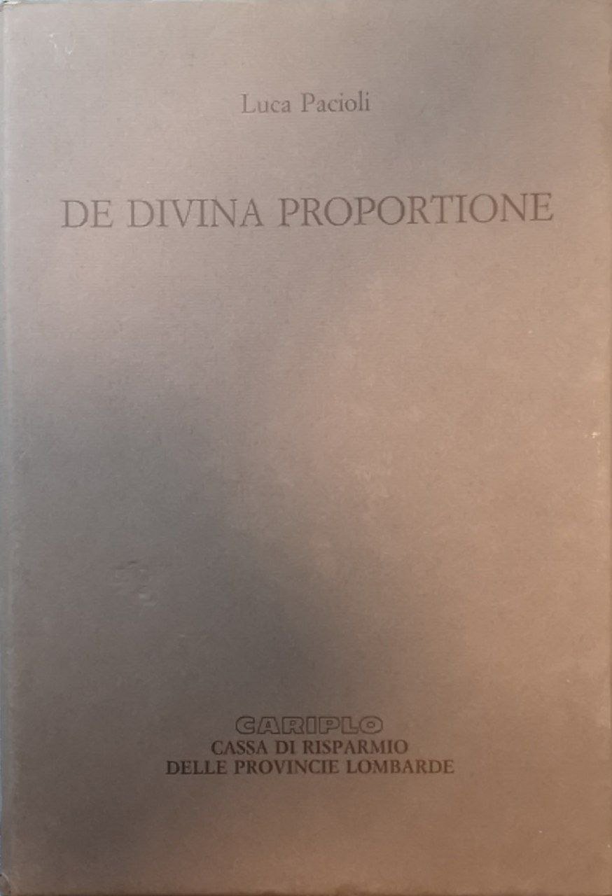 Luca Pacioli e il Divina proportione