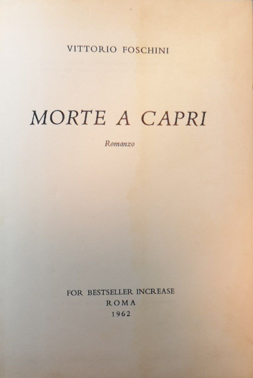 Morte a Capri: romanzo