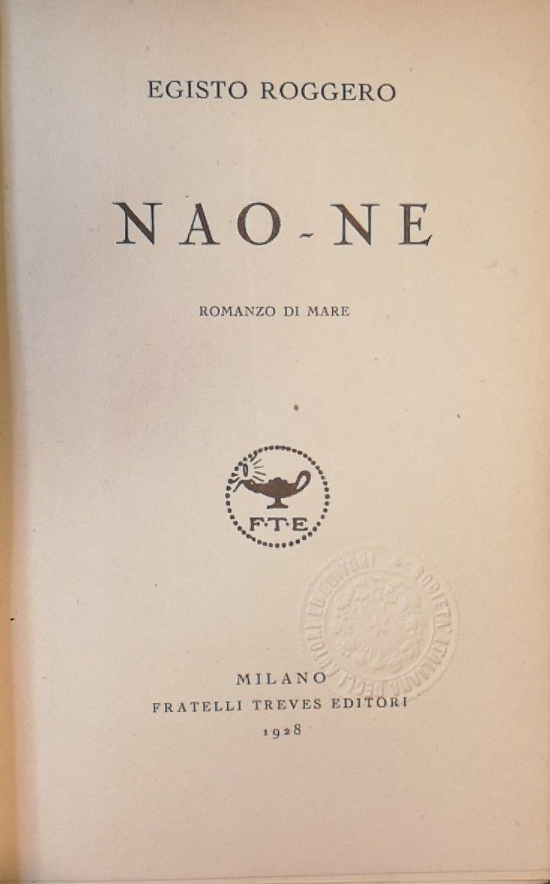 Nao-Ne: romanzo di mare