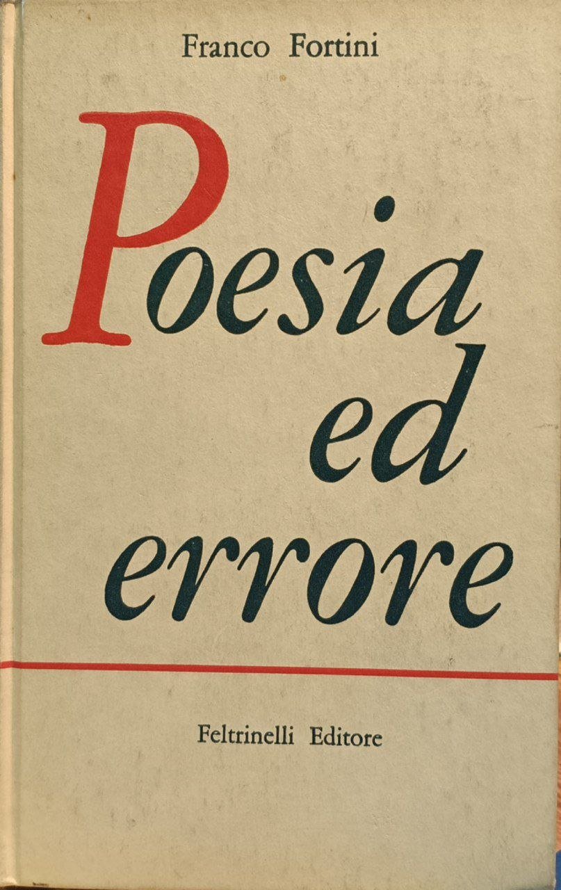 Poesia ed errore: 1937-1957 | Immagine principale
