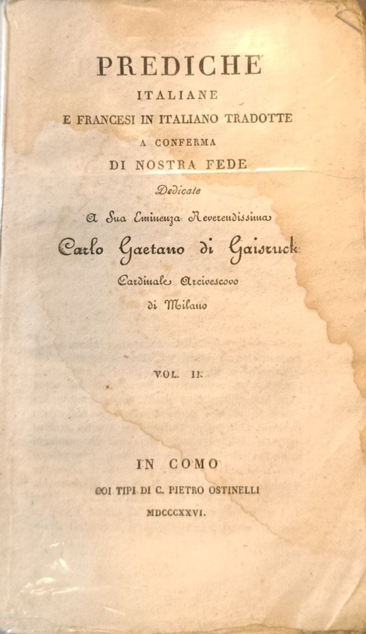Prediche italiane e francesi in italiano tradotte a conferma di … | Immagine principale