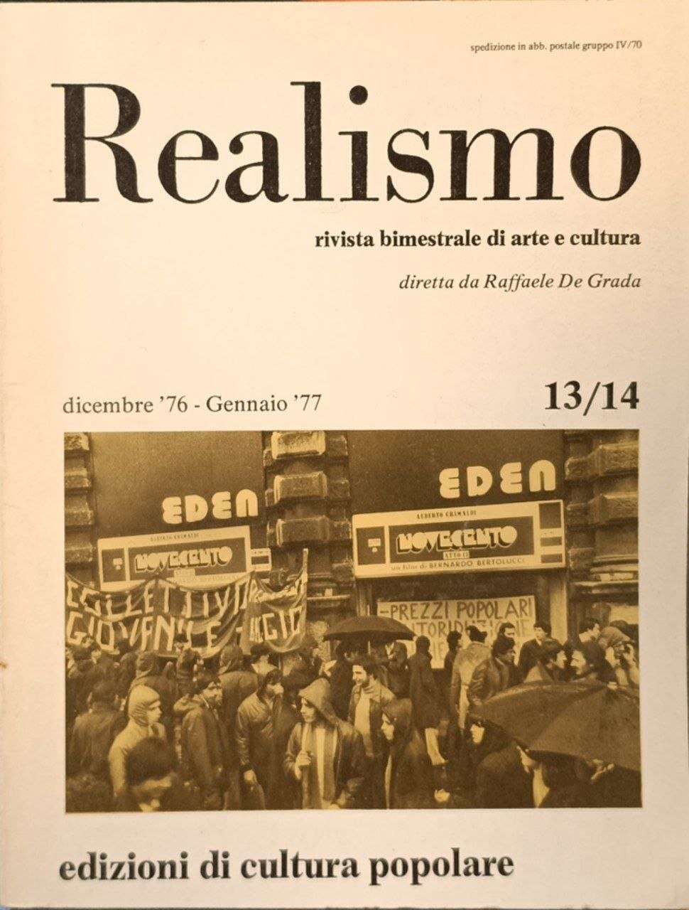 Realismo: rivista bimestrale di arte e cultura. Dicembre '76 - … | Immagine principale