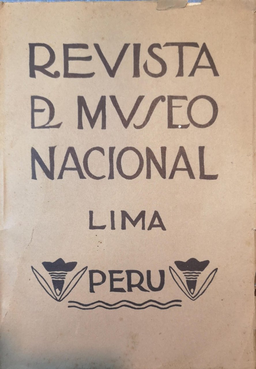 Revista del museo Nacional. Lima. Peru.