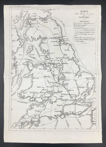 MAPPA delle STRADE di FERRO della GRAN BRETTAGNA