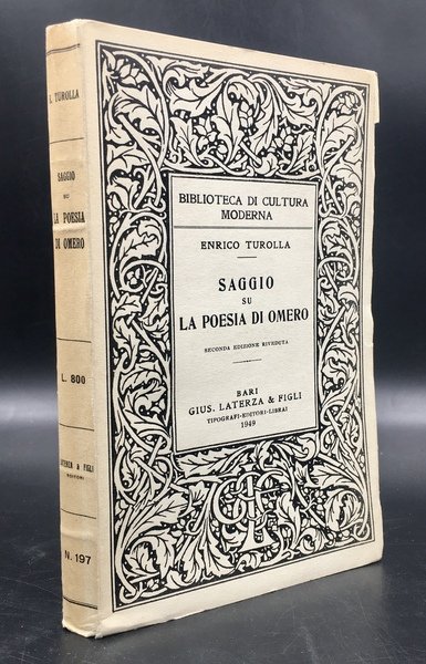 Saggio su la POESIA di OMERO. 2ª ed. riv.