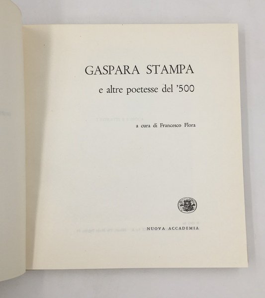 GASPARA STAMPA e altre POETESSE del '500.