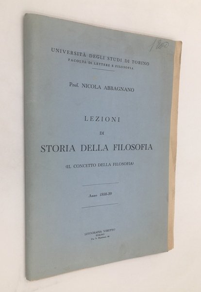Lezioni di STORIA della FIILOSOFIA (IL CONCETTO della FILOSOFIA). Anno …