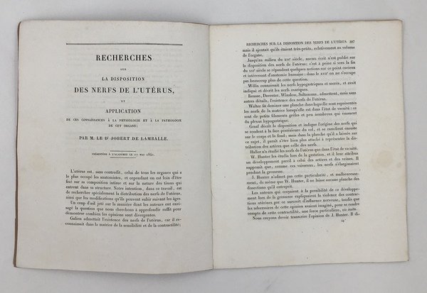 Recherches sur la DISPOSITION des NERFS de l'UTERUS et application …