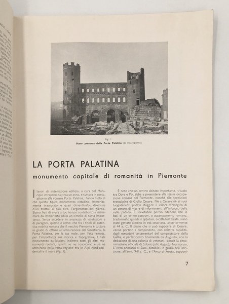 La PORTA PALATINA monumento capitale di romanità in Piemonte. In: …