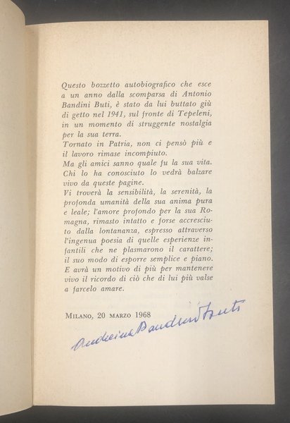 La "STRADA MORTA". In fondo alla presentazione, FIRMA AUTOGRAFA a …