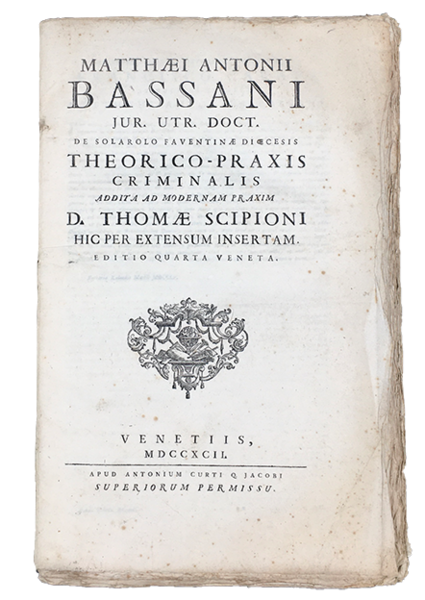 Matthaei Antonii Bassani jur. utr. doct. de Solarolo Faventinae dioecesis …