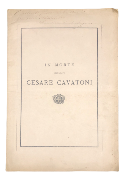 DISCORSO pronunciato dal cav. Giulio Camuzzoni SINDACO della Città di …