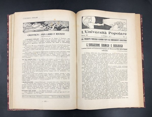 L'UNIVERSITÀ POPOLARE. Rivista Quindicinale di Volgarizzazione Scientifica. Anno XI, annata …