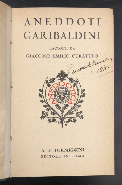 Aneddoti GARIBALDINI.