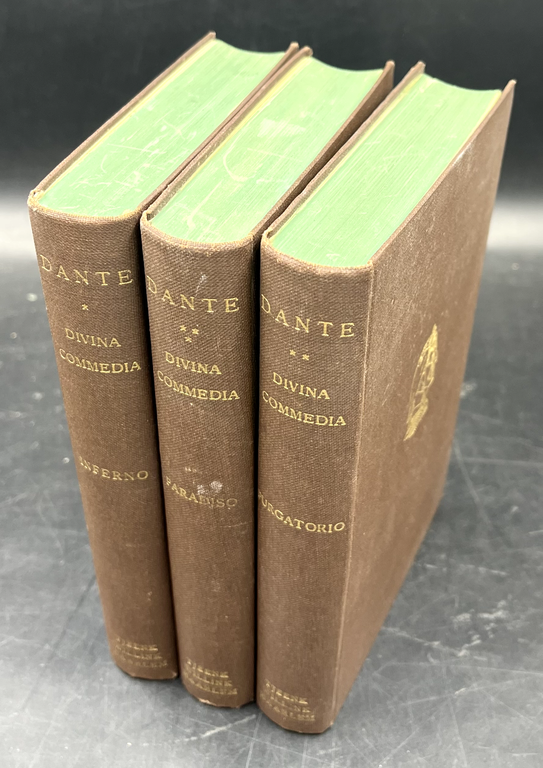 DIVINA COMMEDIA. Met een nederlandse vertaling door Frederica BREMER. En inleidende verklaringen naar aantekeningen van Wilhelmina KUENEN. Vierde druk. TESTO ITALIANO e versione OLANDESE a fronte